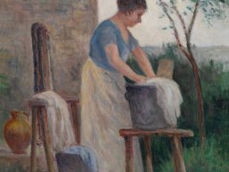 maximilien luce - rolleboise la lessive dans le jardin 1935